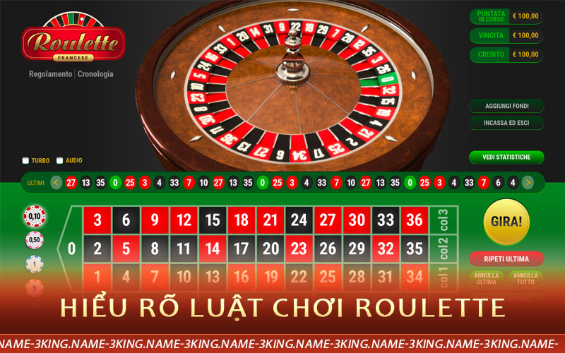 hiểu luật chơi roulette